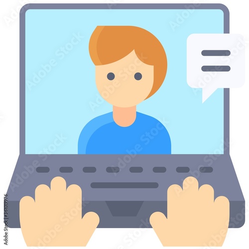 Video call, Telecommuting or  remote work icon