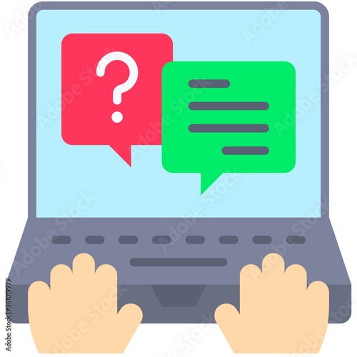 Live Chat, Telecommuting or  remote work icon