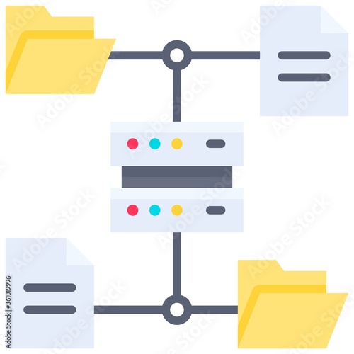 File server, Telecommuting or  remote work icon