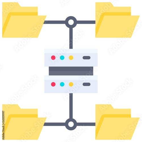 File server, Telecommuting or  remote work icon