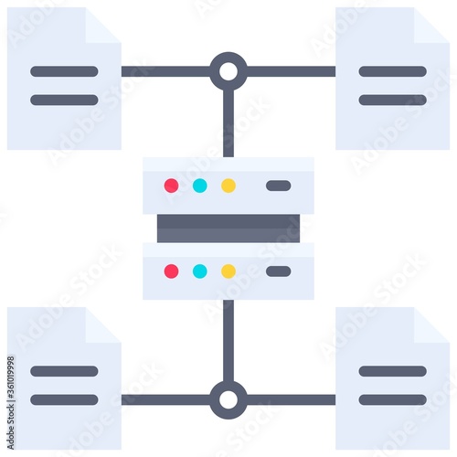File server, Telecommuting or  remote work icon
