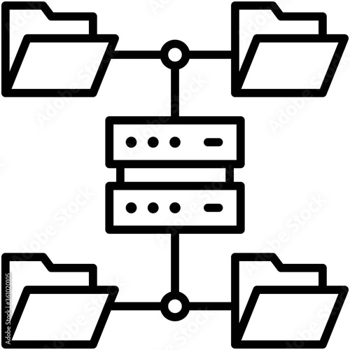 File server, Telecommuting or  remote work icon