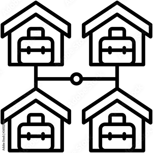 Network, Telecommuting or  remote work icon