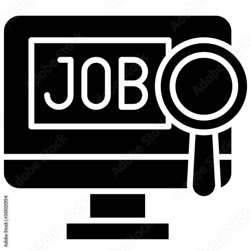 Job searching, Telecommuting or  remote work icon