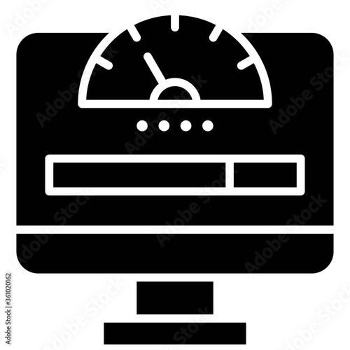 Network bandwidth, Telecommuting or  remote work icon