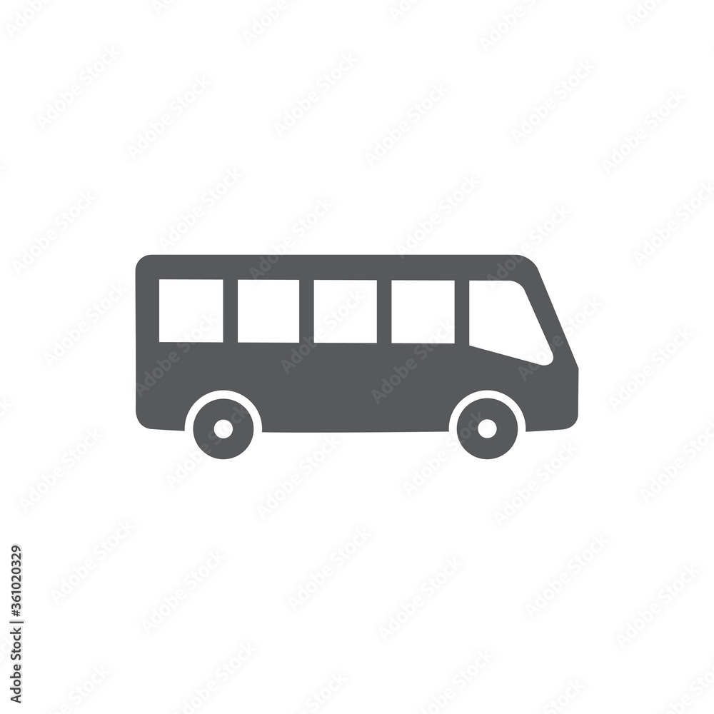 Bus vector icon on white background