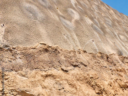 Strengthening of the quarry slopes with shotcrete photo