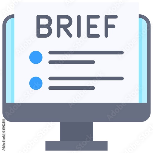 Brief, Telecommuting or remote work icon, vector illustration
