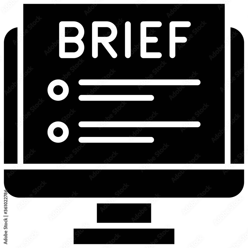 Brief, Telecommuting or remote work icon, vector illustration Brief, Telecommuting or remote work icon, vector illustration