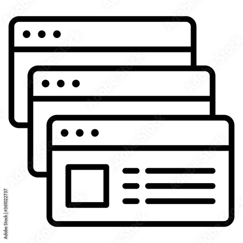 Multi tasking, Telecommuting or remote work icon, vector illustration