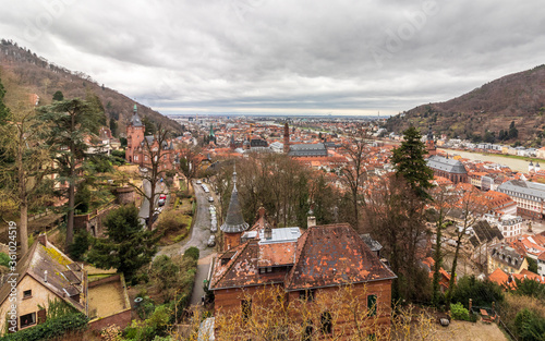 Skyline of old Downtown of Heidelberg, Baden-Wuerttemberg, Germany. Europe