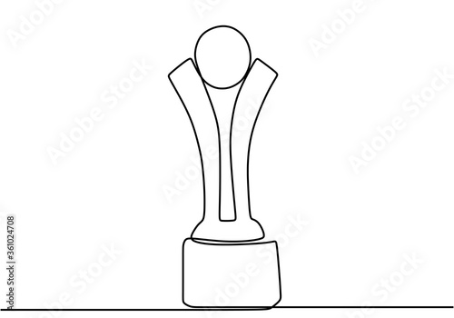 One line drawing of winner ...