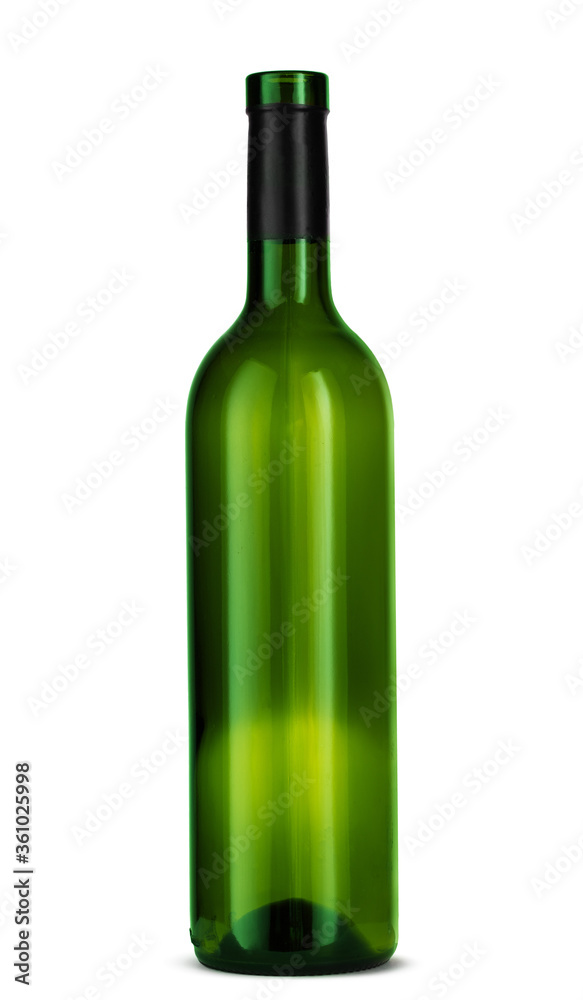 Wine bottle isolated on white background, front view Wine bottle isolated on white background, front view