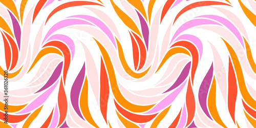 Colorful seamless striped pattern. Wavy stylish abstract background.