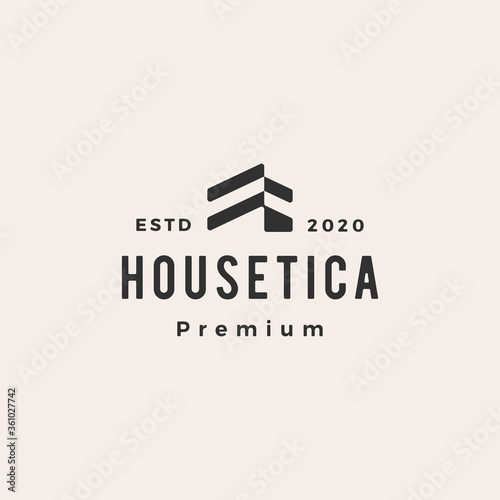 house home mortgage roof architect hipster vintage logo vector icon illustration