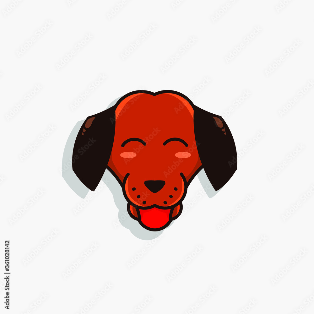 the dog logo cartoon cute pet smile puppy mascot wear glasses on white background the dog logo cartoon cute pet smile puppy mascot wear glasses on white background