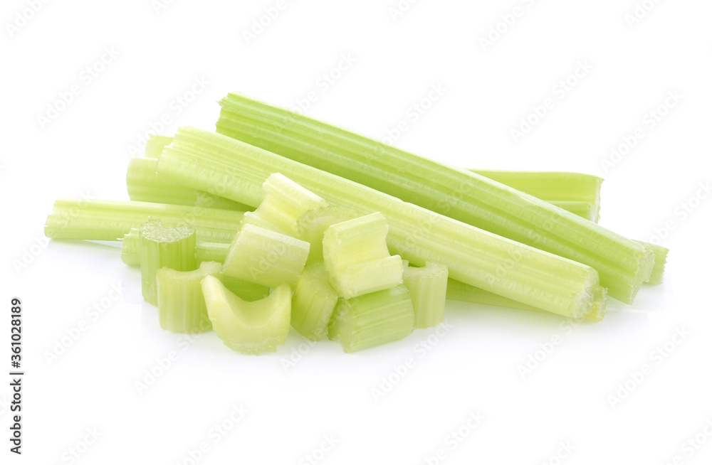 Fresh celery isolated on white background Fresh celery isolated on white background
