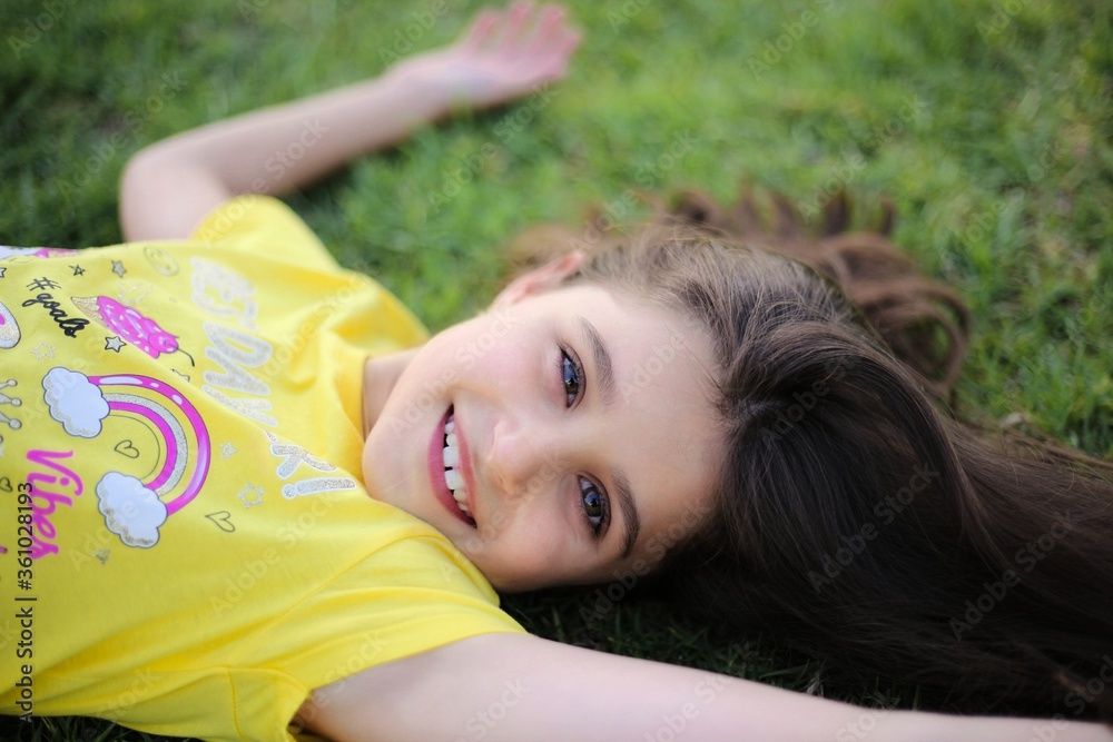 Portrait of a little girl outdoor. Motherhood, kindergarten, childhood Portrait of a little girl outdoor. Motherhood, kindergarten, childhood