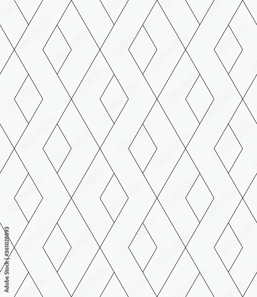 Vector seamless pattern. Repeating geometric tiles with a grid of rhombuses. Vector seamless pattern. Repeating geometric tiles with a grid of rhombuses.