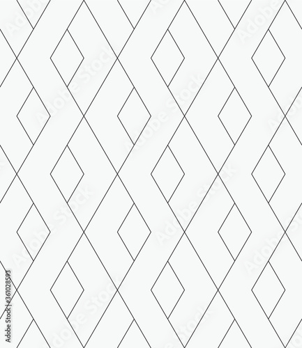  Vector seamless pattern. Repeating geometric tiles with a grid of rhombuses.