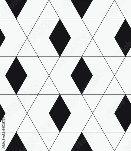  Vector seamless pattern. Repeating geometric tiles with a grid of rhombuses.