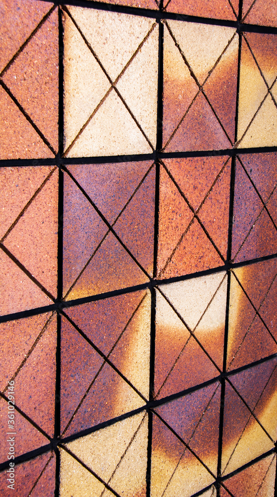 Irregular orange brick arrangement. brickwall. Irregular orange brick arrangement. brickwall.