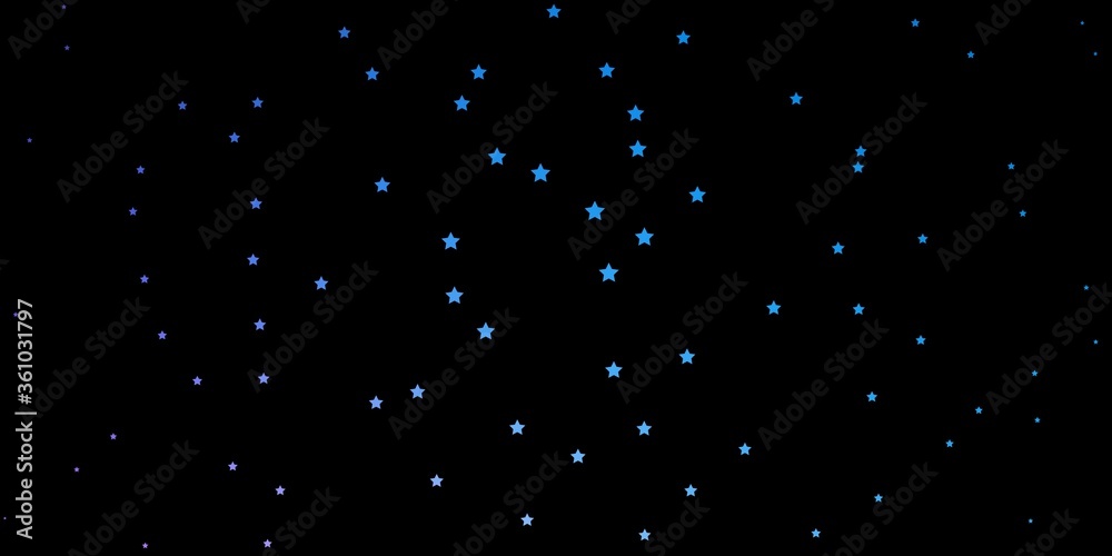Dark Pink, Blue vector layout with bright stars. Blur decorative design in simple style with stars. Best design for your ad, poster, banner.