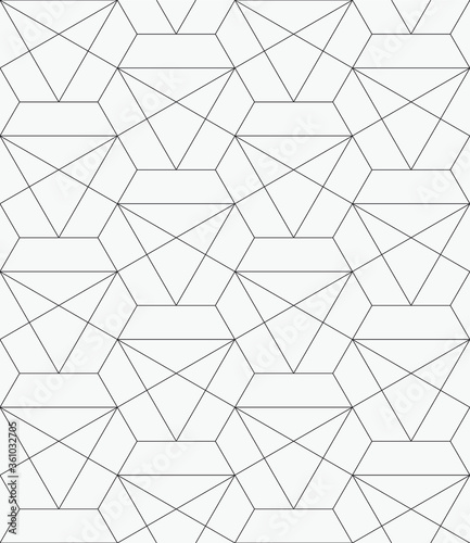  Vector seamless pattern. Modern stylish texture. Repeating geometric hexagons.