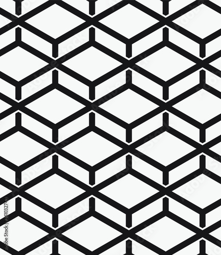  Vector seamless pattern. Modern stylish texture. Repeating geometric hexagons.
