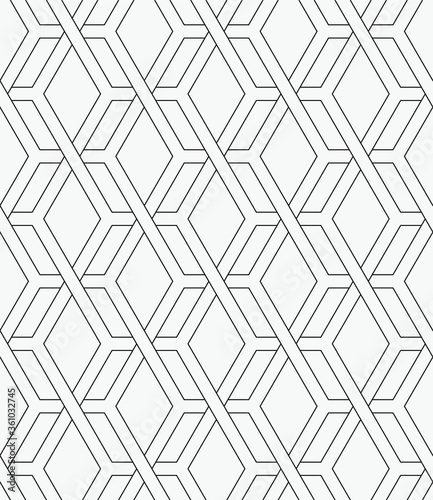  Vector seamless pattern. Modern stylish texture. Repeating geometric hexagons.