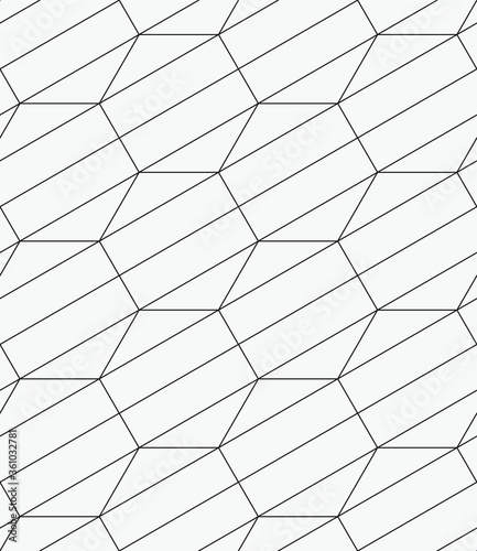  Vector seamless pattern. Modern stylish texture. Repeating geometric hexagons.