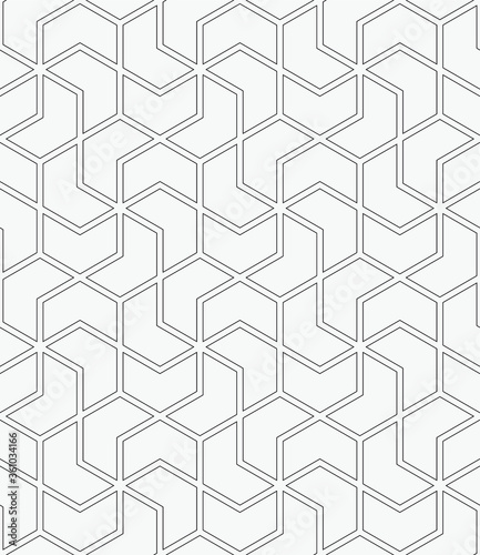  Vector seamless pattern. Modern stylish texture. Repeating geometric hexagons.