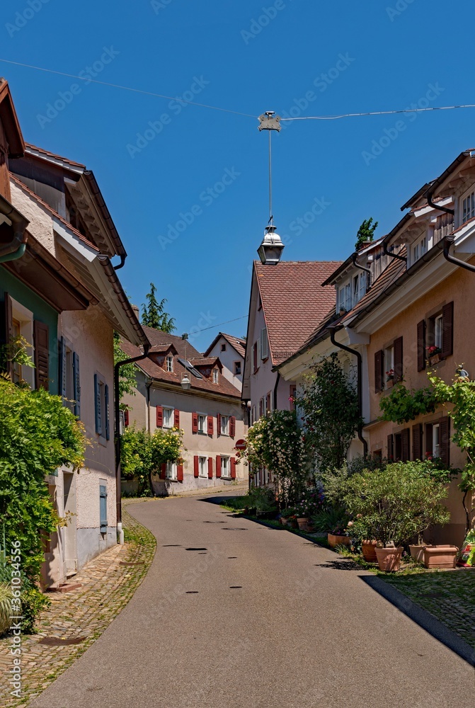 Altstadt von Staufen im Breisgau in Baden-Württemberg, Deutschland 