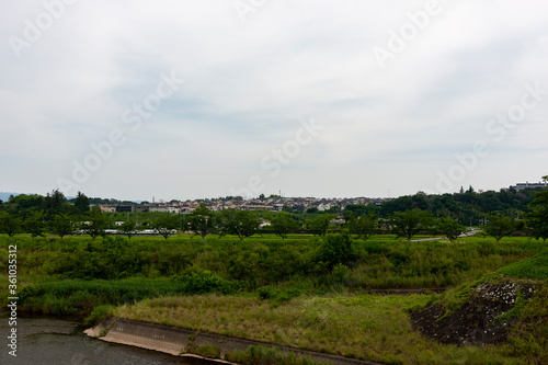 View of residence area of Sanda city, Hyogo prefecture, Japan