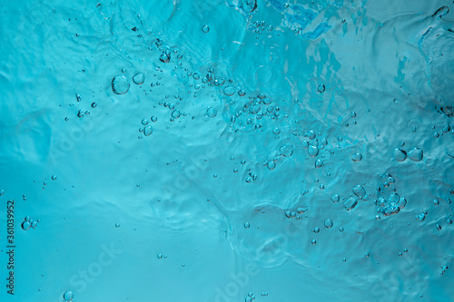 Blue Water Texture with splashes
