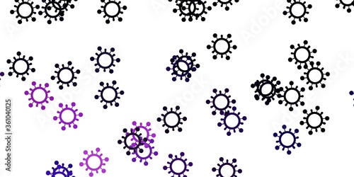 Light purple vector template with flu signs.