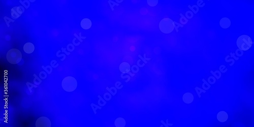 Dark BLUE vector background with circles. Abstract illustration with colorful spots in nature style. Design for posters, banners.