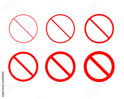 Prohibition mark set / vector Free Download Prohibition mark set / vector - GFXLoad
