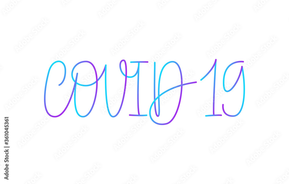 Covid-19. Handwritten modern calligraphy. Elegant and stylish. Inscription for postcards, posters, articles, comics, cartoons. Isolated vector illustration on white background. Covid-19. Handwritten modern calligraphy. Elegant and stylish. Inscription for postcards, posters, articles, comics, cartoons. Isolated vector illustration on white background.