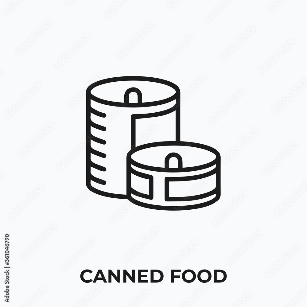 canned food icon vector. canned food sign symbol for your design canned food icon vector. canned food sign symbol for your design