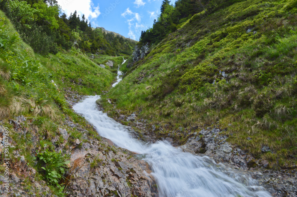 Beautiful waterfalls in Krkonose national park in Czech republic Beautiful waterfalls in Krkonose national park in Czech republic