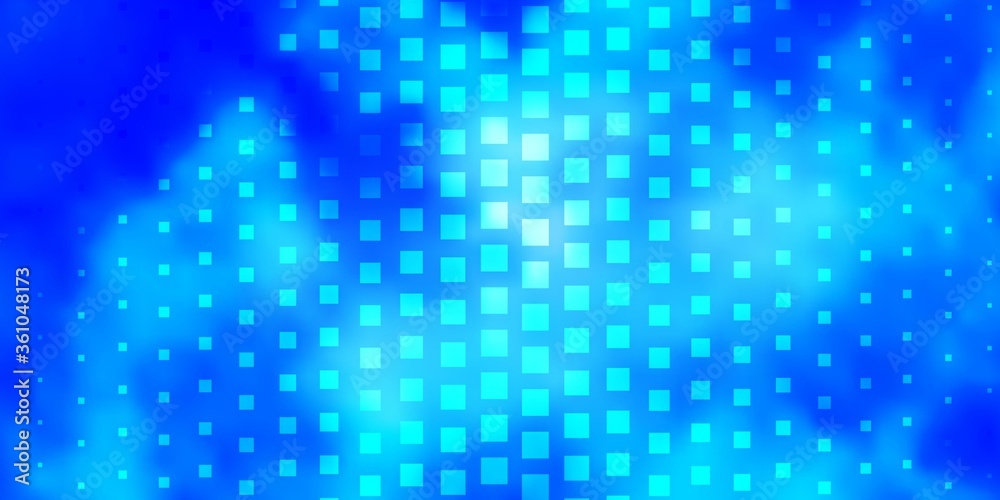 Light BLUE vector background with rectangles. Colorful illustration with gradient rectangles and squares. Modern template for your landing page.