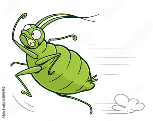 Aphid running away