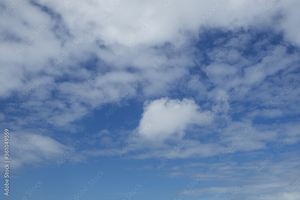 blue sky and white clouds 