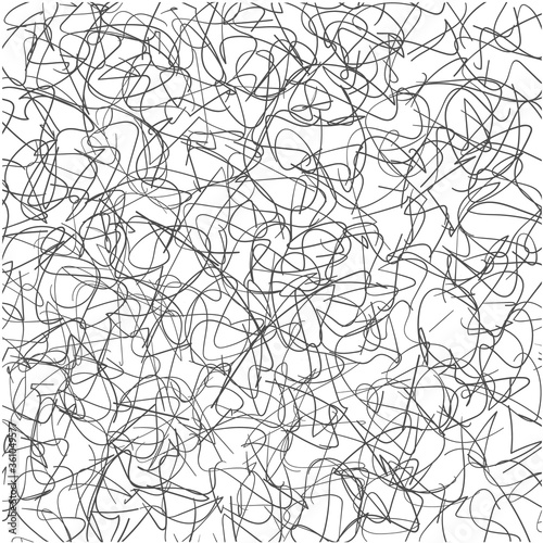 Abstract cluster of wriggling lines