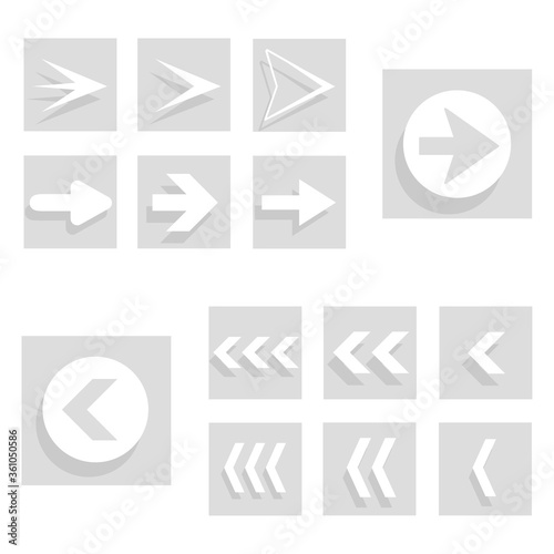 Free Download Arrow icon set isolated on white background. Trendy collection of different arrow icons in flat style. Creative arrows template for web site, mobile app, graphic design, ui and logo. Vector symbol - GFXLoad
