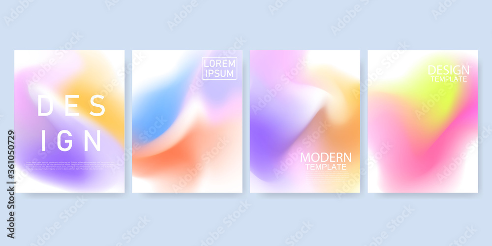 Fototapeta premium Abstract mockup Pastel colorful gradient background A4 concept for your graphic colorful design, Layout Design Template for Brochure