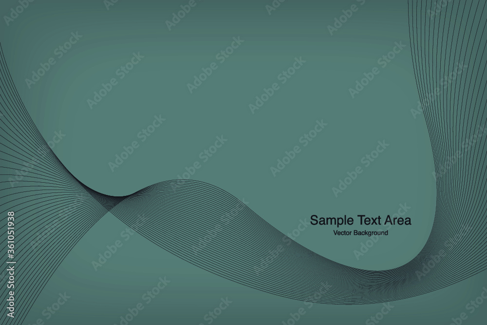 Abstract Modern Line, Wave Designed On White Background With Title Text Area, Black And Grey