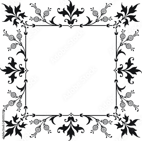 decorative  frame using elements from leaves for design invitations, frames, menus and labels. Graphic design of the site, cafes, boutiques, hotels, invitations for weddings