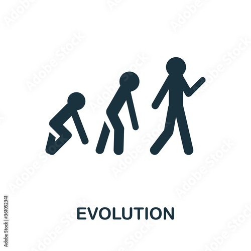 Evolution icon. Creative simple design from artificial intelligence icons collection. Filled evolution icon for infographics and banner